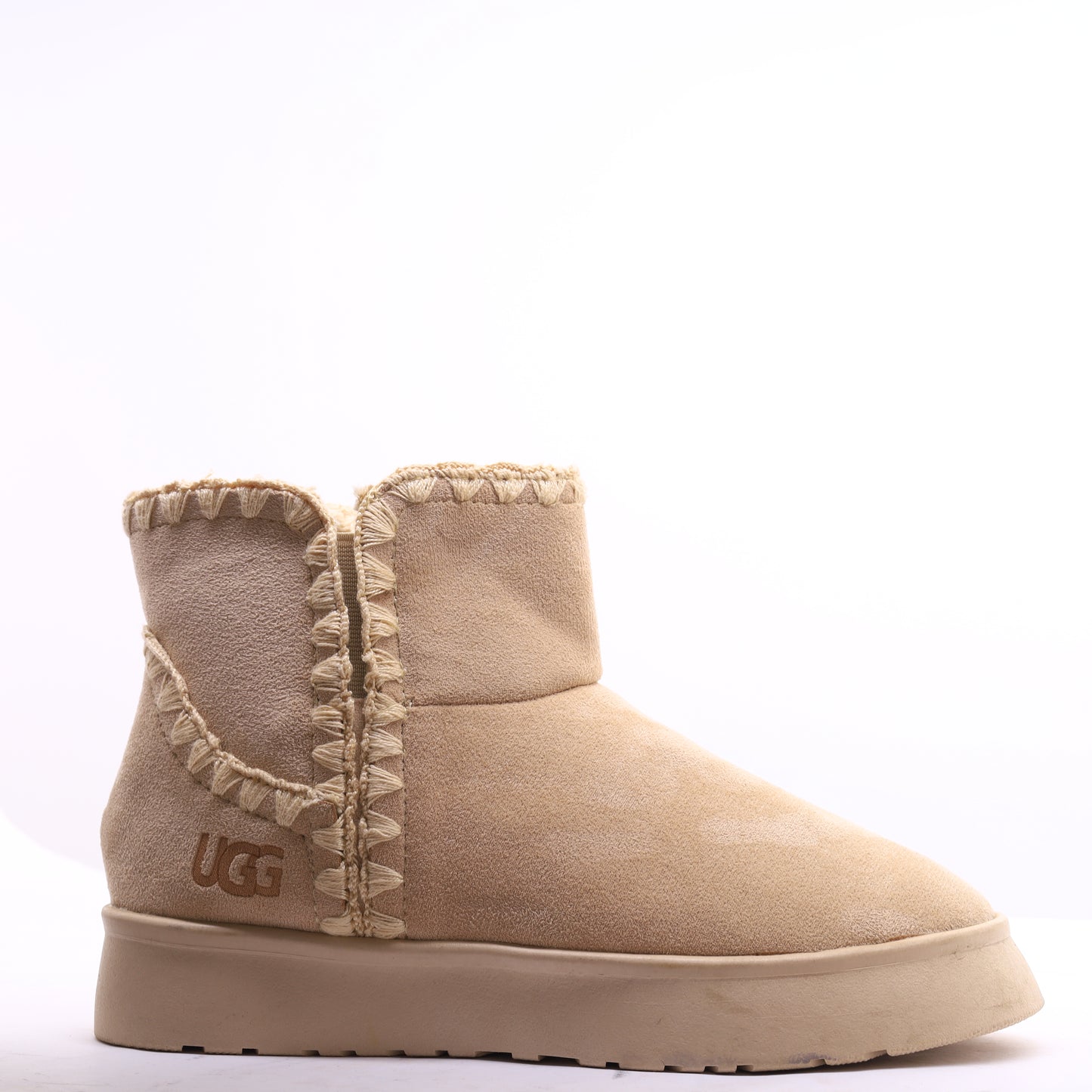 Fur Winter Boots Beige