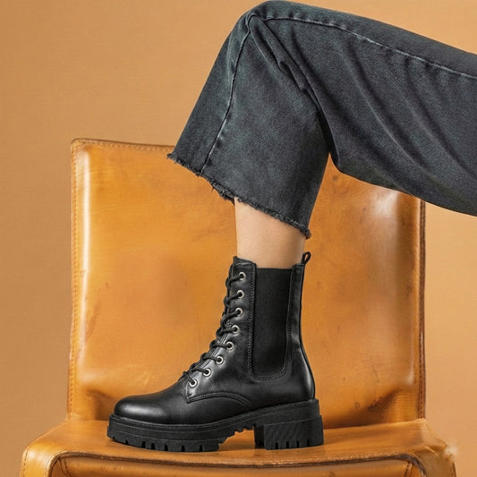 Combat Boots -  Black