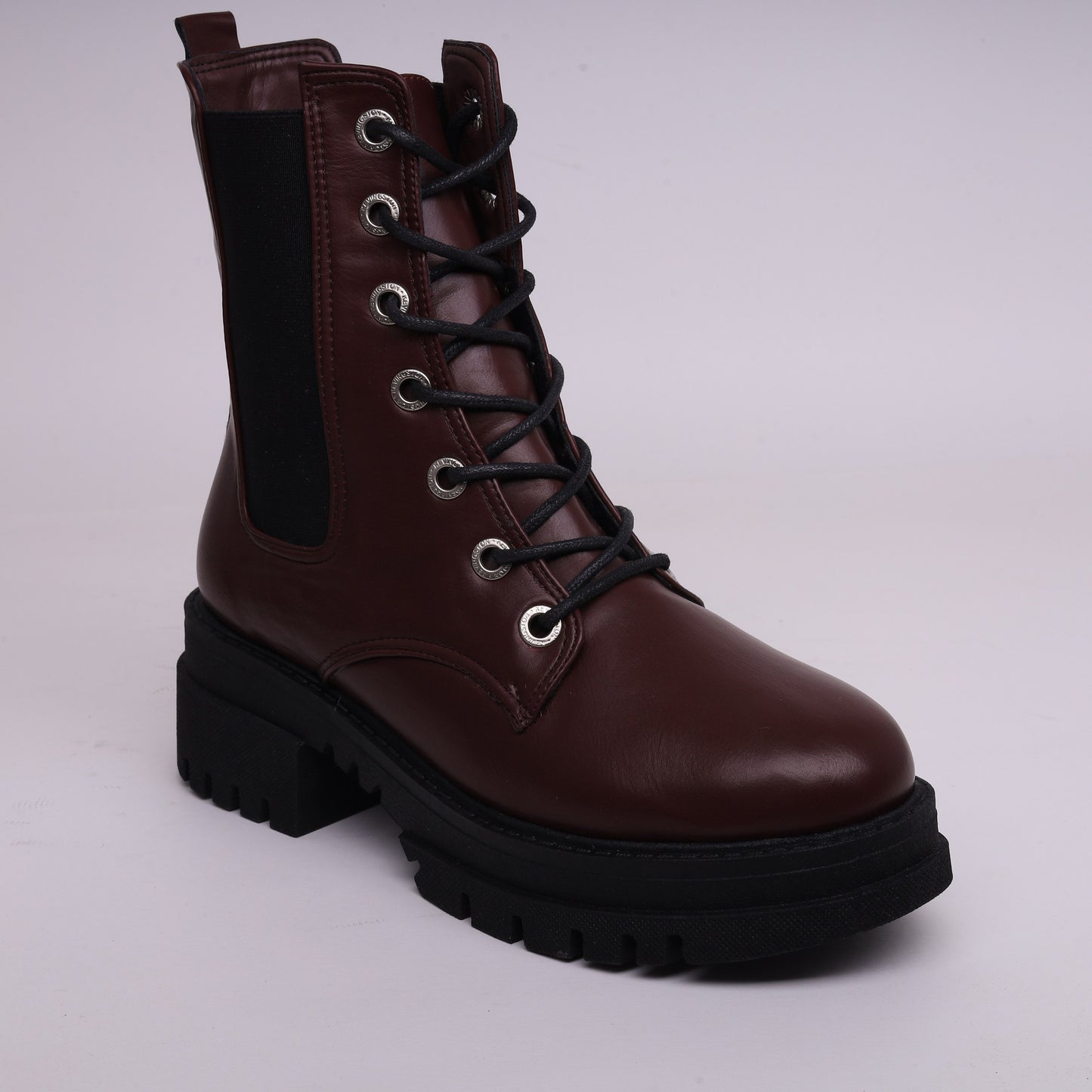 Combat Boots - Burgundy