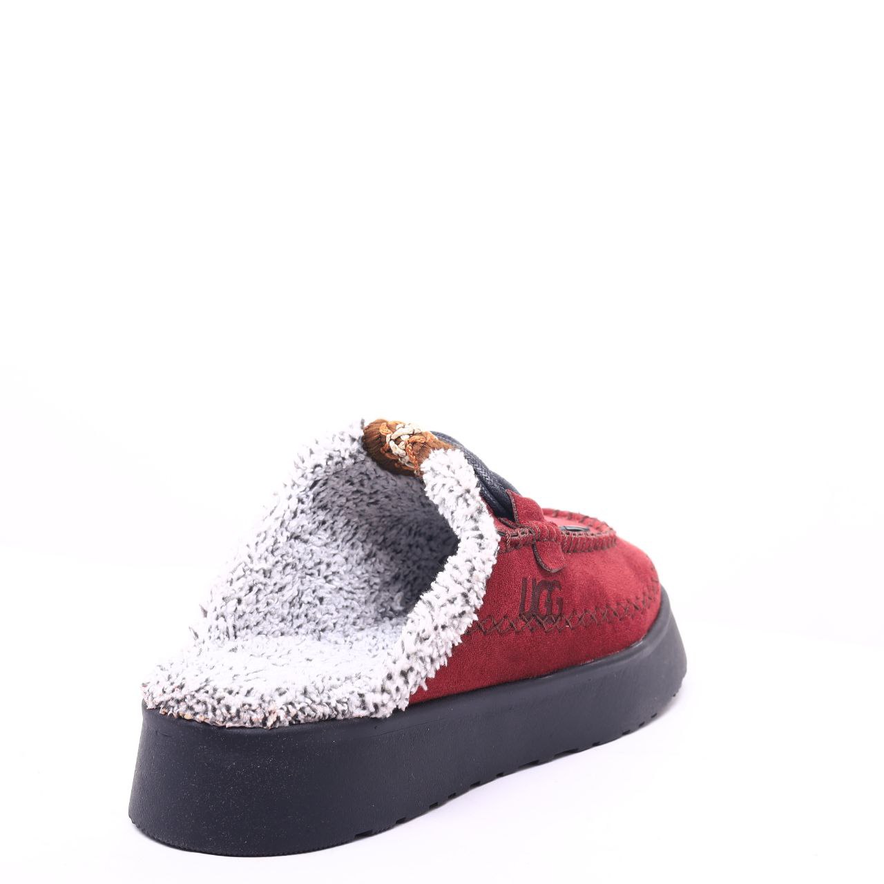 Fur Slipper Burgundy