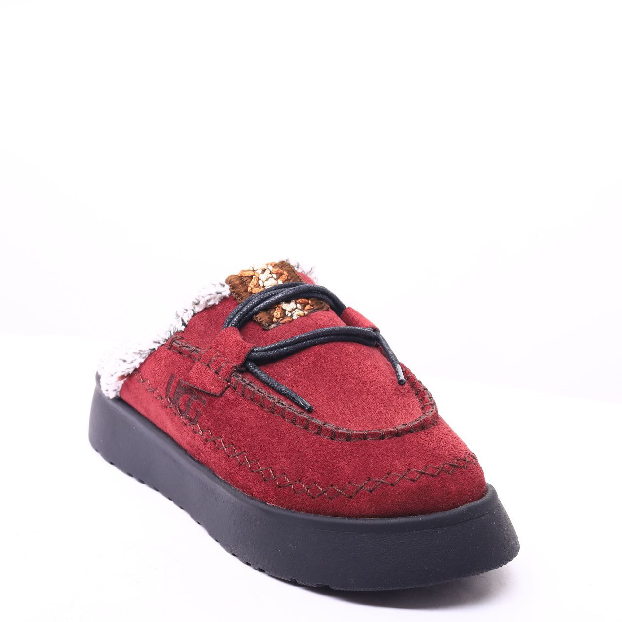 Fur Slipper Burgundy