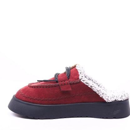 Fur Slipper Burgundy