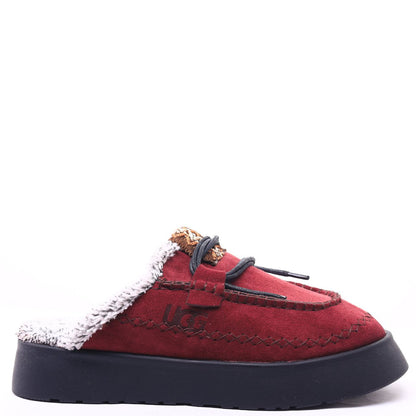 Fur Slipper Burgundy