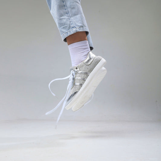 06-Flat Sneaker - silver