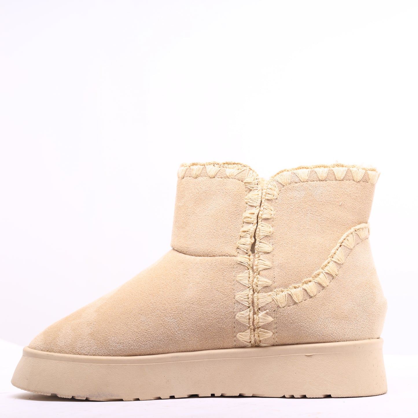 Fur Winter Boots Beige