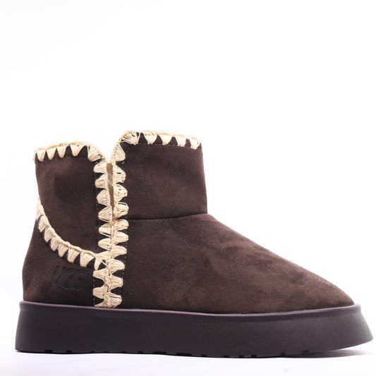 Fur Winter Boots Brown