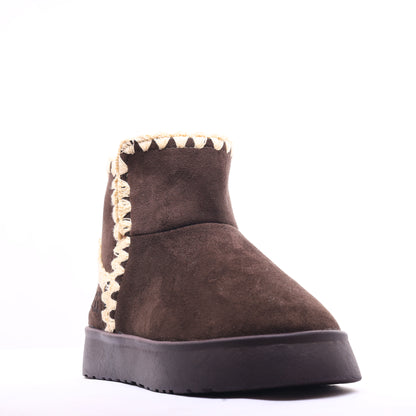 Fur Winter Boots Brown