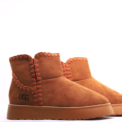 Fur Winter Boots Camel