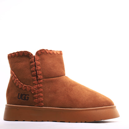Fur Winter Boots Camel