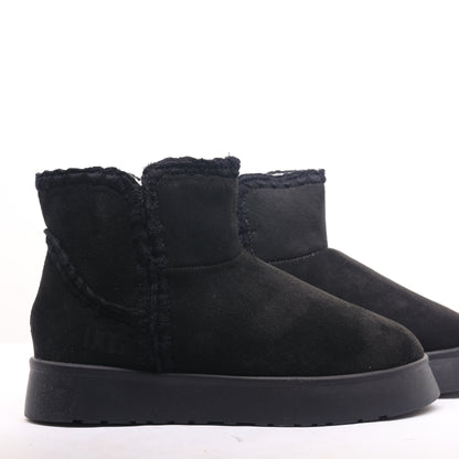 Fur Winter Boots Black