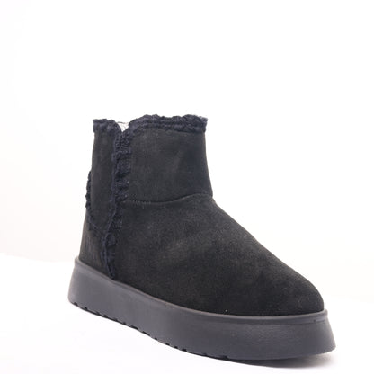 Fur Winter Boots Black