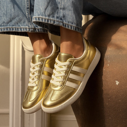 Gold Casual Sneakers